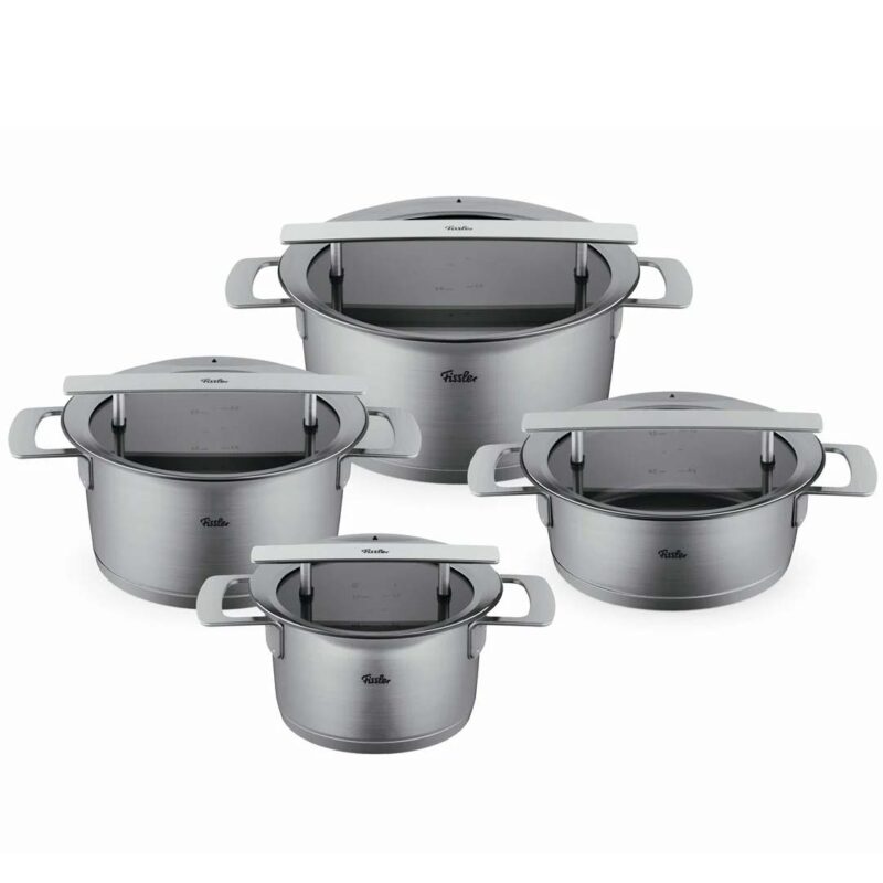 Fissler Phi Collection Pannenset met Glasdeksels 4 Delig