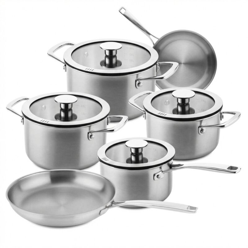 10 Delige Downdraft Pannenset RVS - Ducq